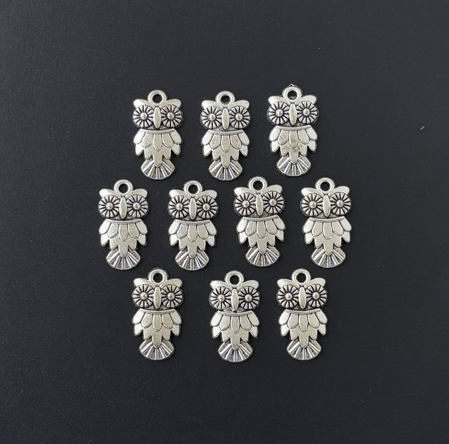 Antique Silver Owl Charms
