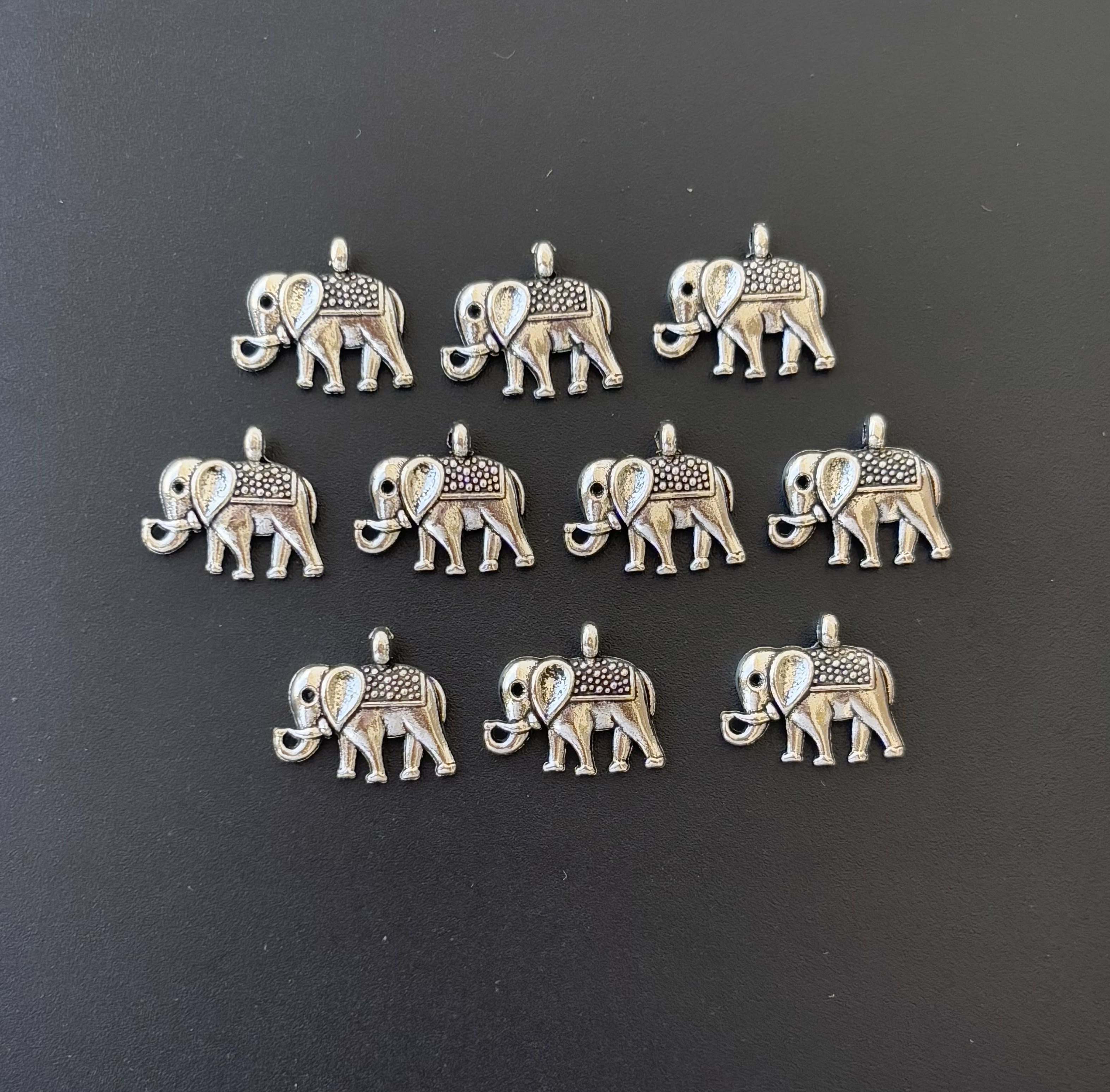Tibetan Silver Elephant Charms