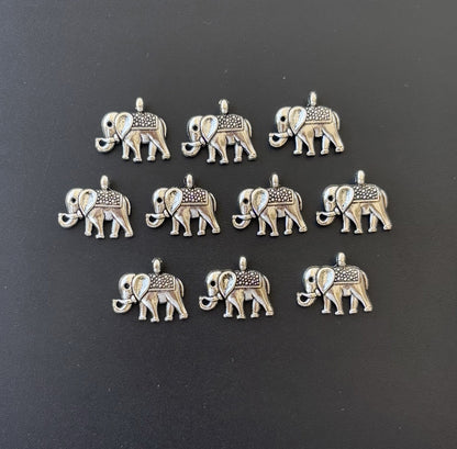Tibetan Silver Elephant Charms