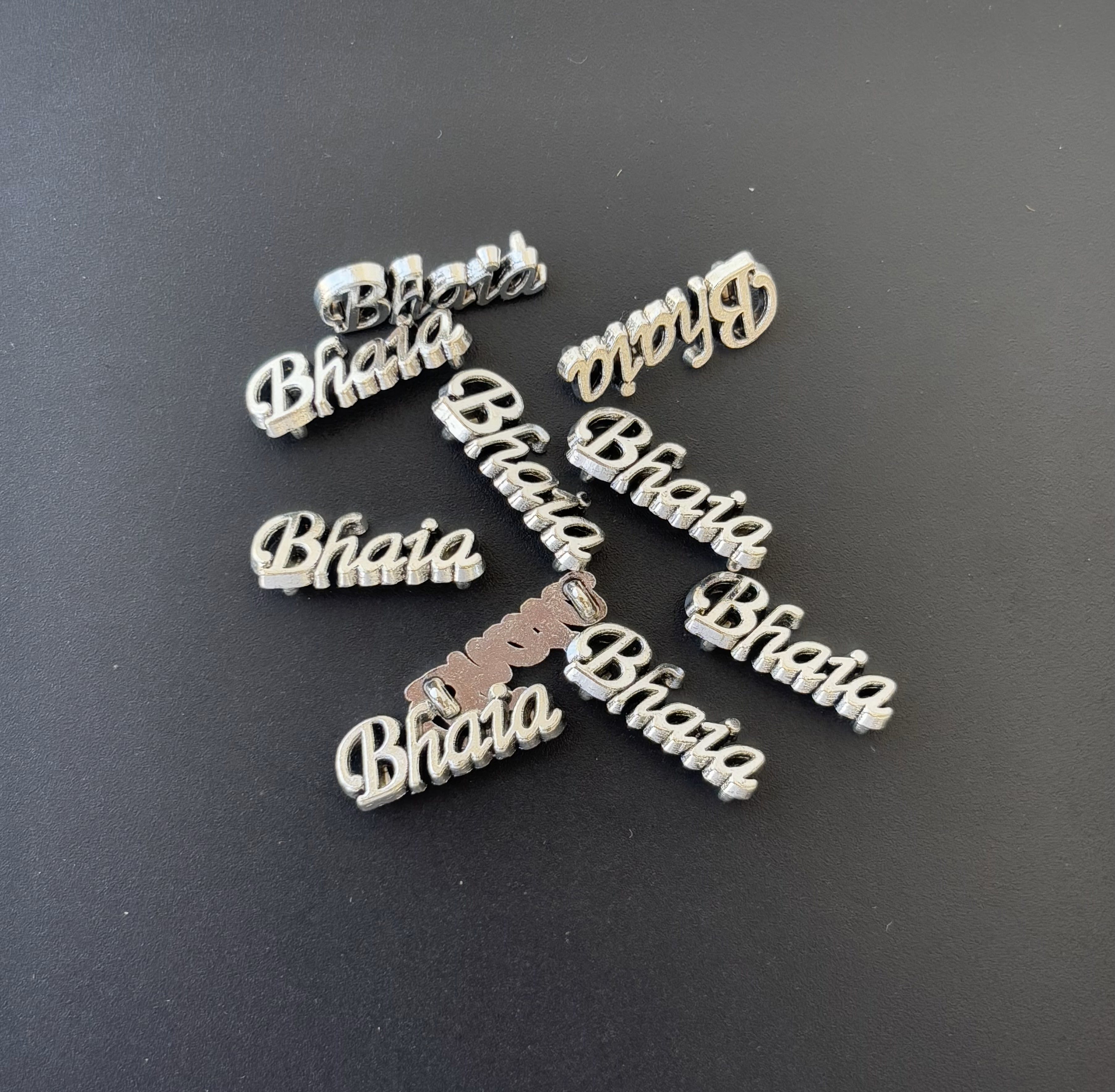 Custom Bhaia Name Charms