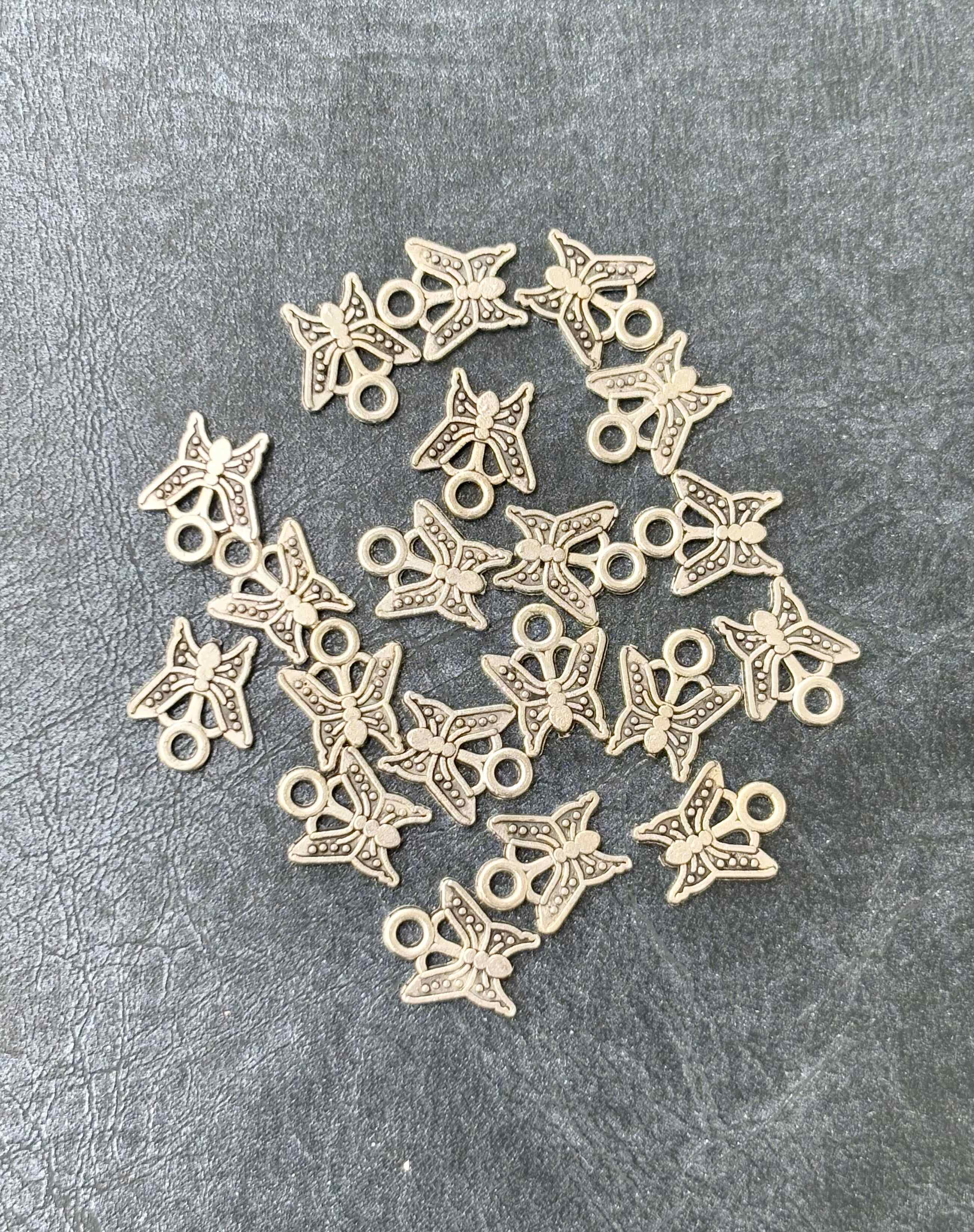 Mini Butterfly Metal Charms