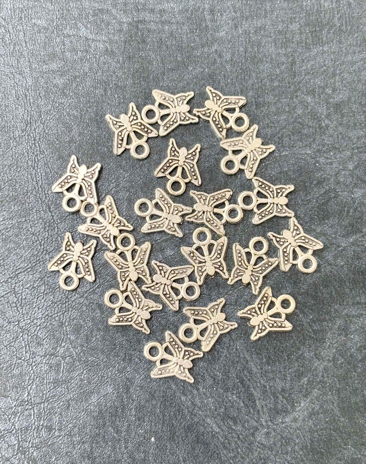 Mini Butterfly Metal Charms