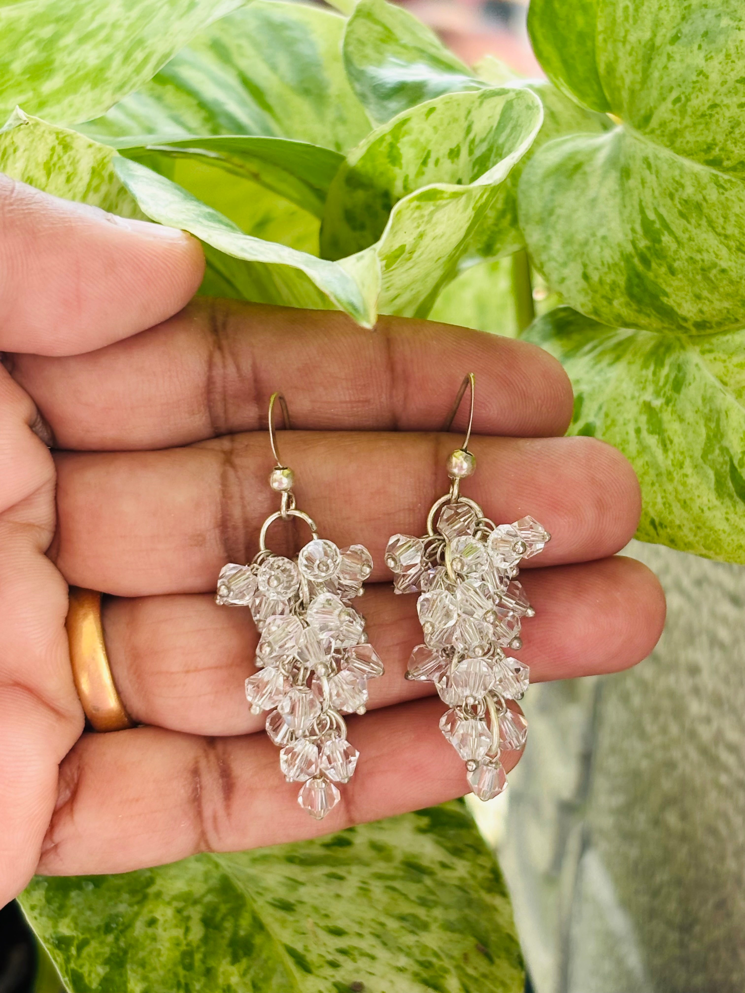 Handmade Crystal Cluster Earrings