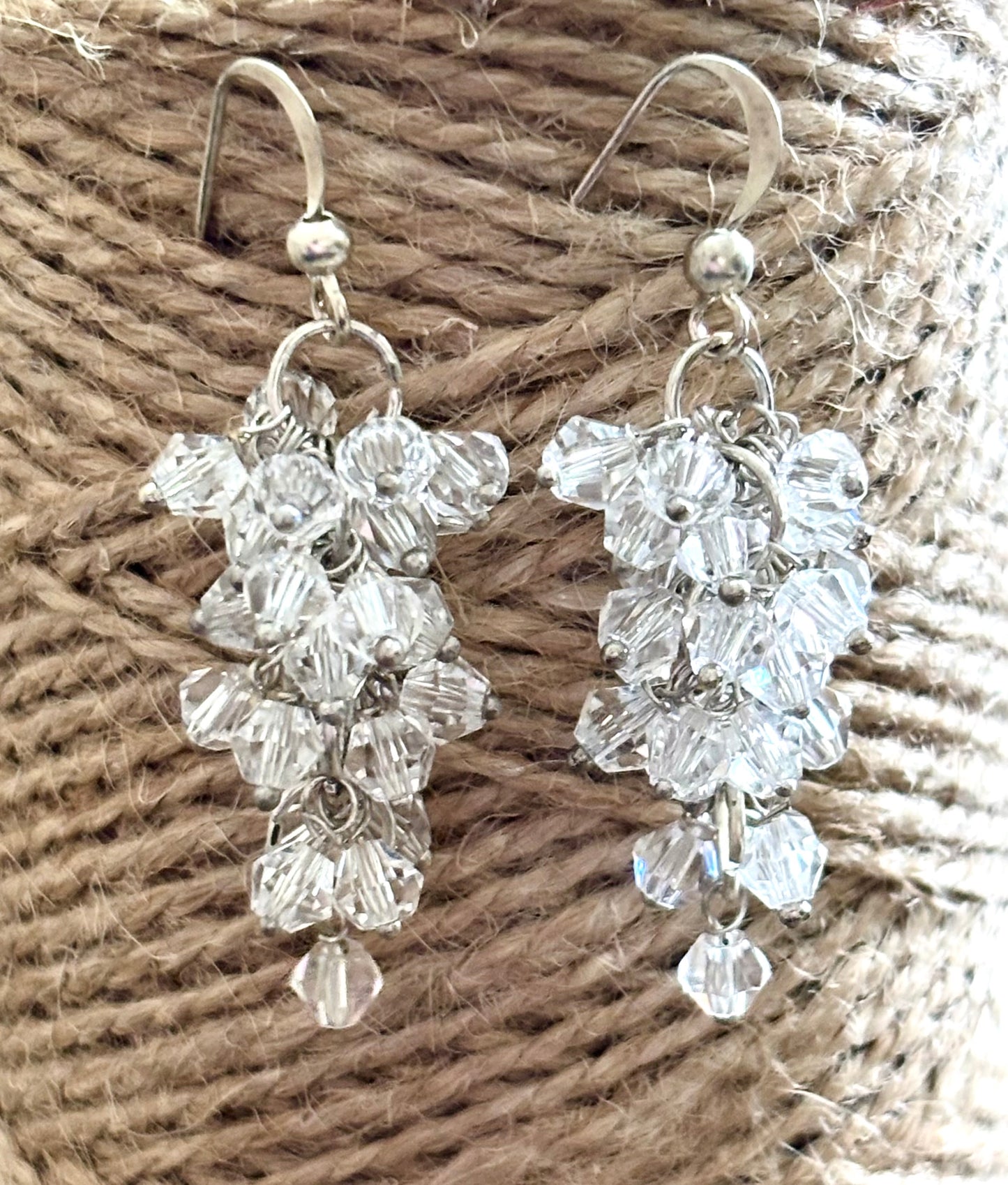 Handmade Crystal Cluster Earrings
