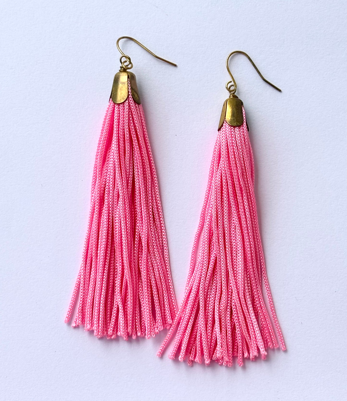 Handmade Pink Tassel Earrings