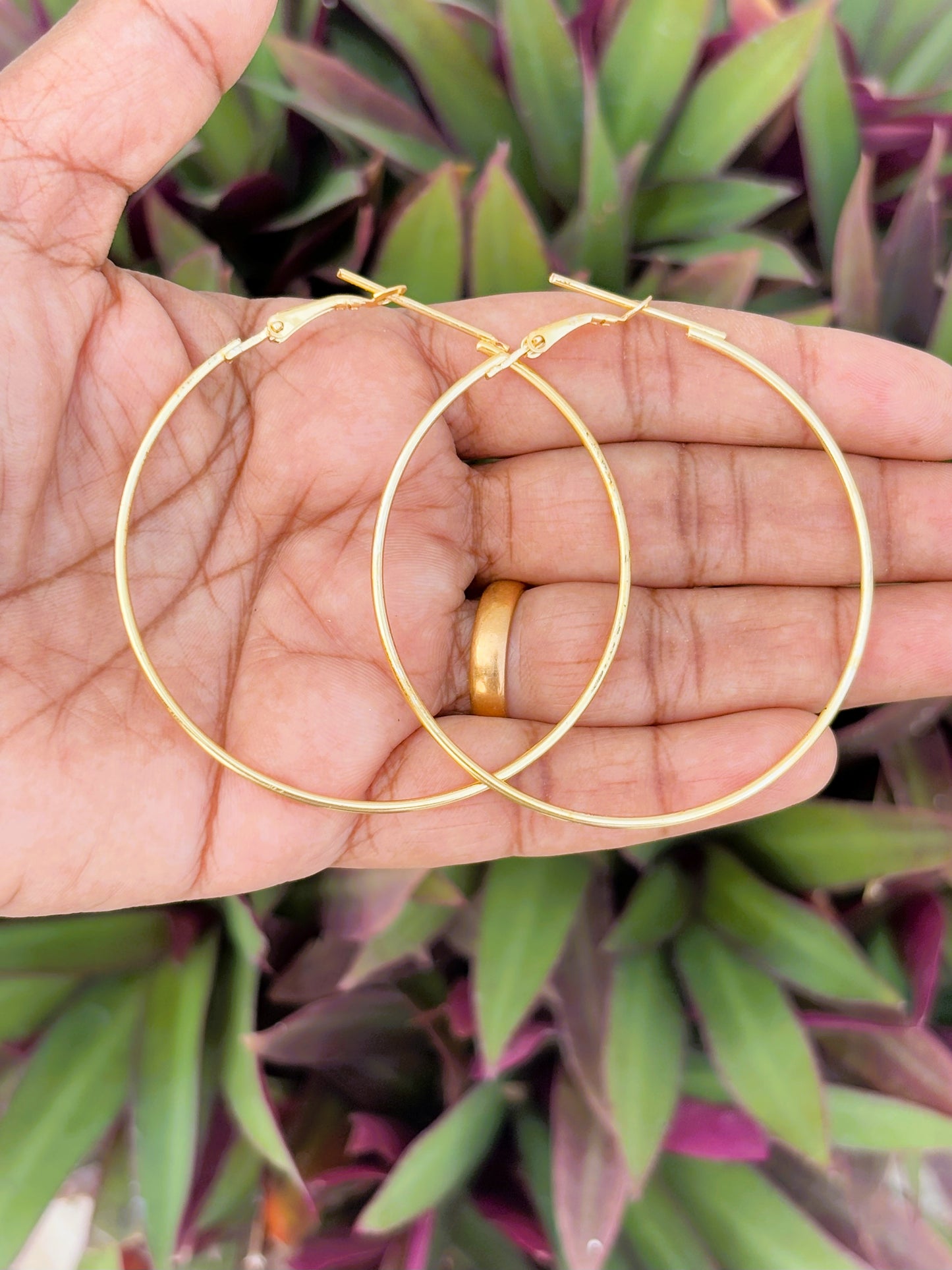 Classic Large Gold Hoops