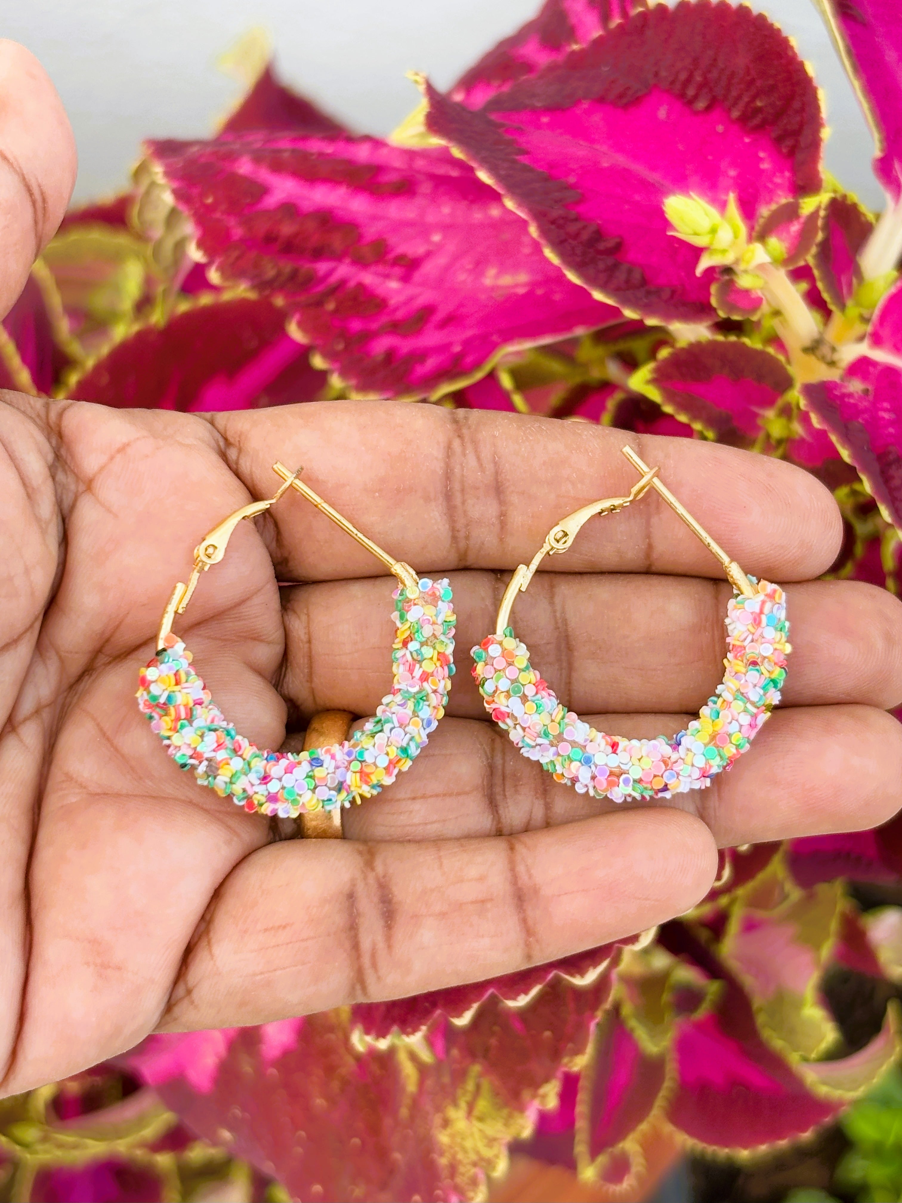 Confetti Sparkle Hoops