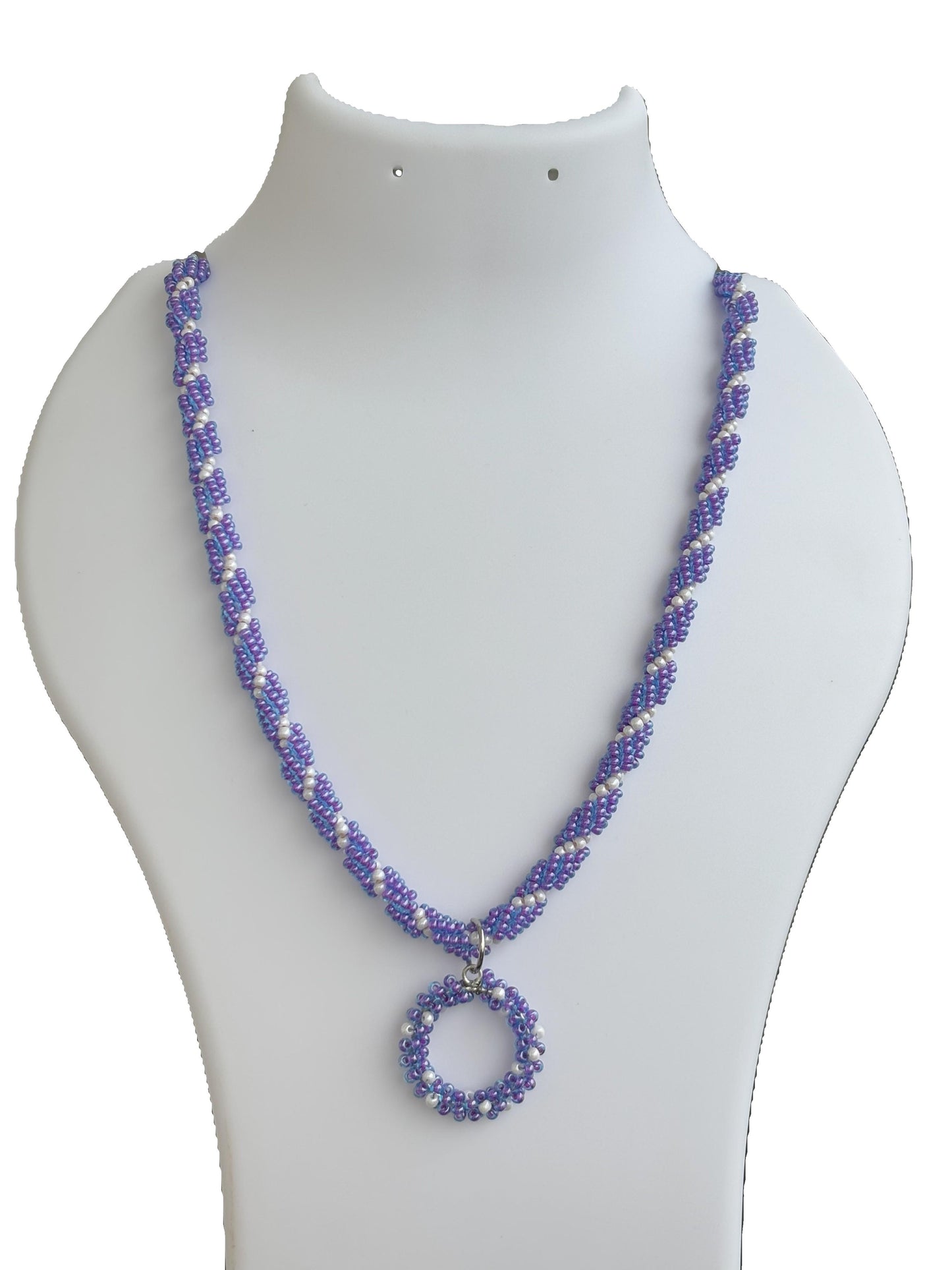 Handmade Preciosa Seed Bead Twisted Necklace with Pendant