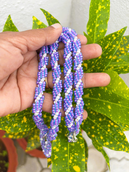 Handmade Preciosa Seed Bead Twisted Necklace with Pendant