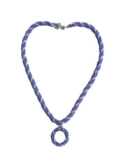 Handmade Preciosa Seed Bead Twisted Necklace with Pendant