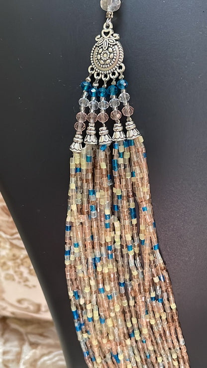 Handmade Multi-Strand Cut Bead Necklace