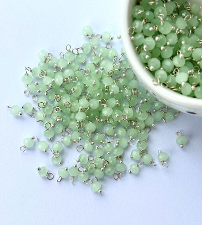 Faceted Panache Charms with Silver Wire