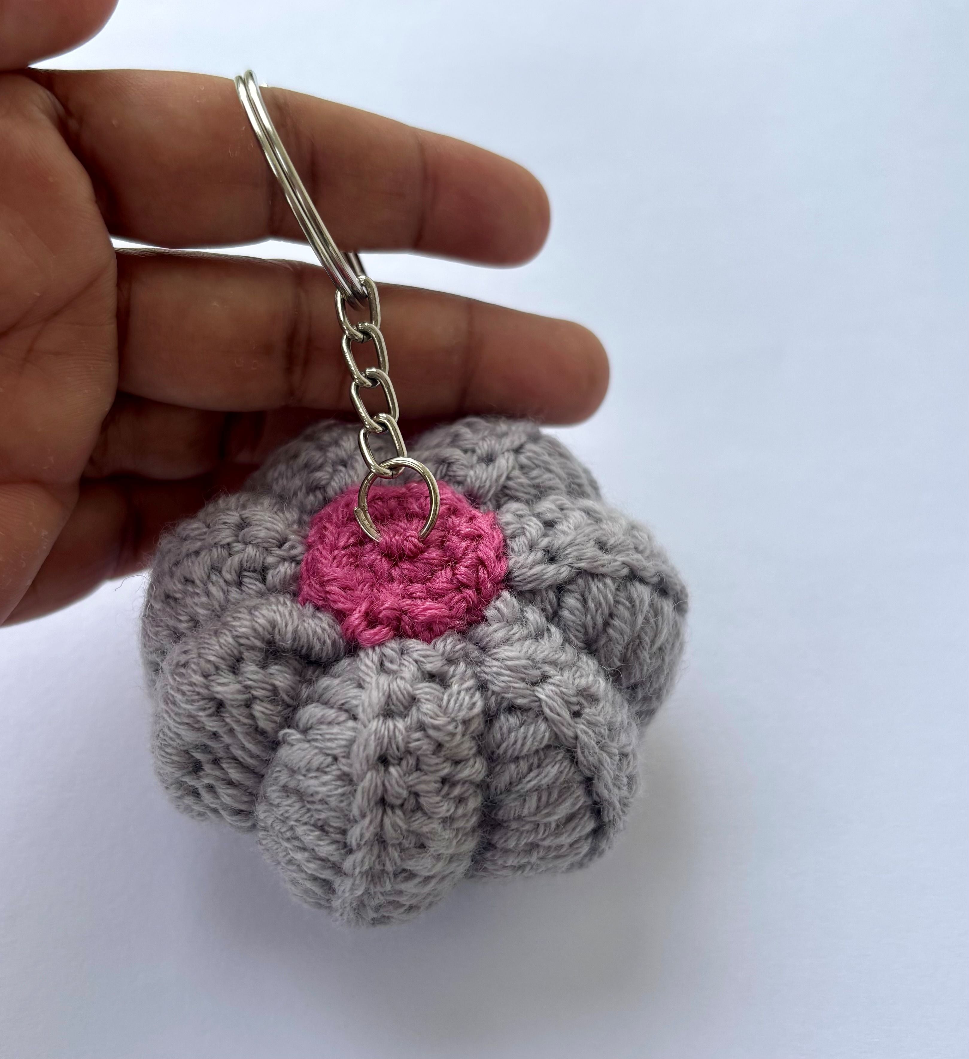 Handmade Crochet Pumpkin Keychain