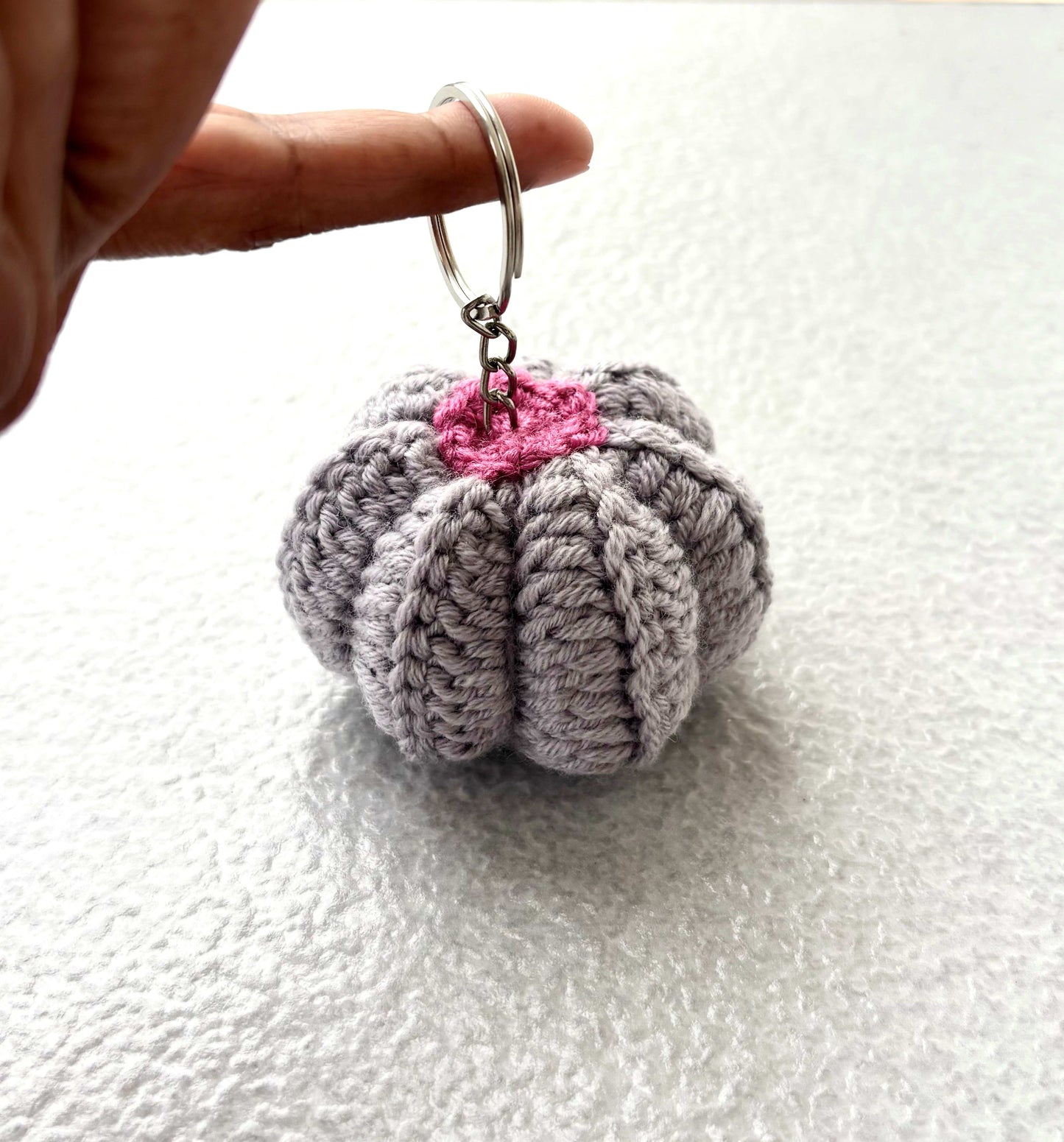 Handmade Crochet Pumpkin Keychain