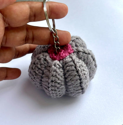 Handmade Crochet Pumpkin Keychain