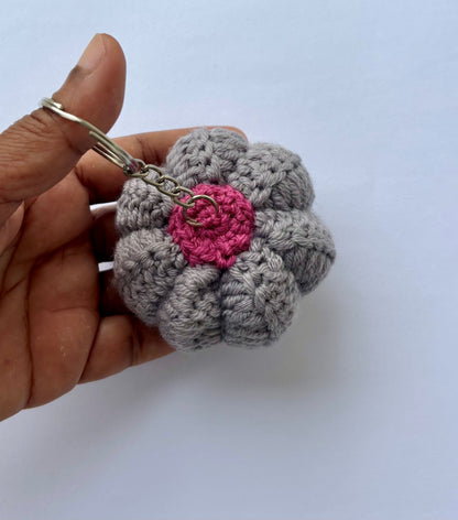 Handmade Crochet Pumpkin Keychain