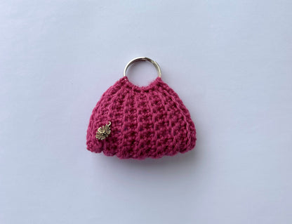 Handmade Hot Pink Handbag Keychain