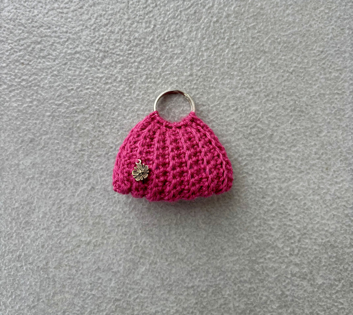 Handmade Hot Pink Handbag Keychain