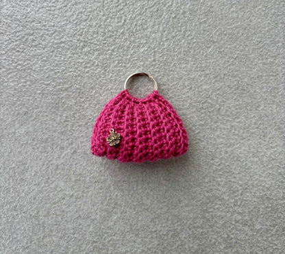 Handmade Hot Pink Handbag Keychain