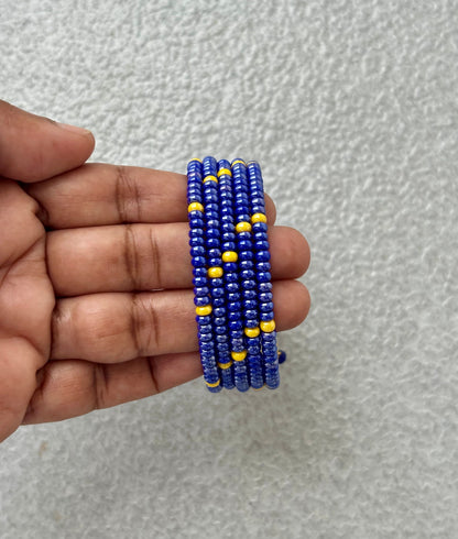Blue and Yellow Perciosa Wrap Bracelet