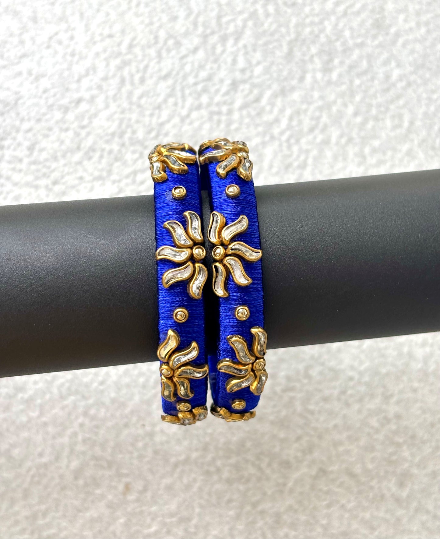 Handmade Royal Blue Silk Thread Bangles