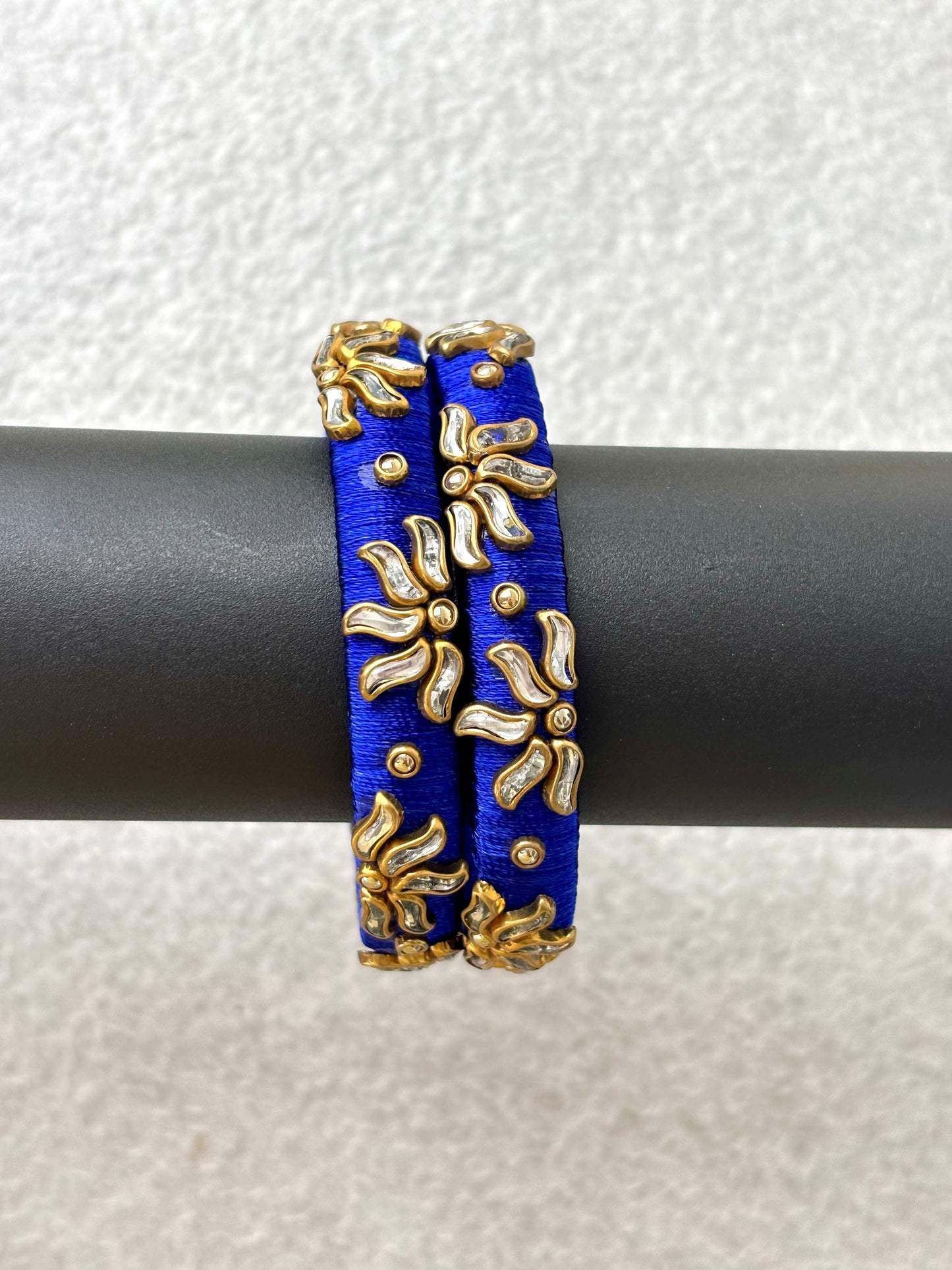 Handmade Royal Blue Silk Thread Bangles