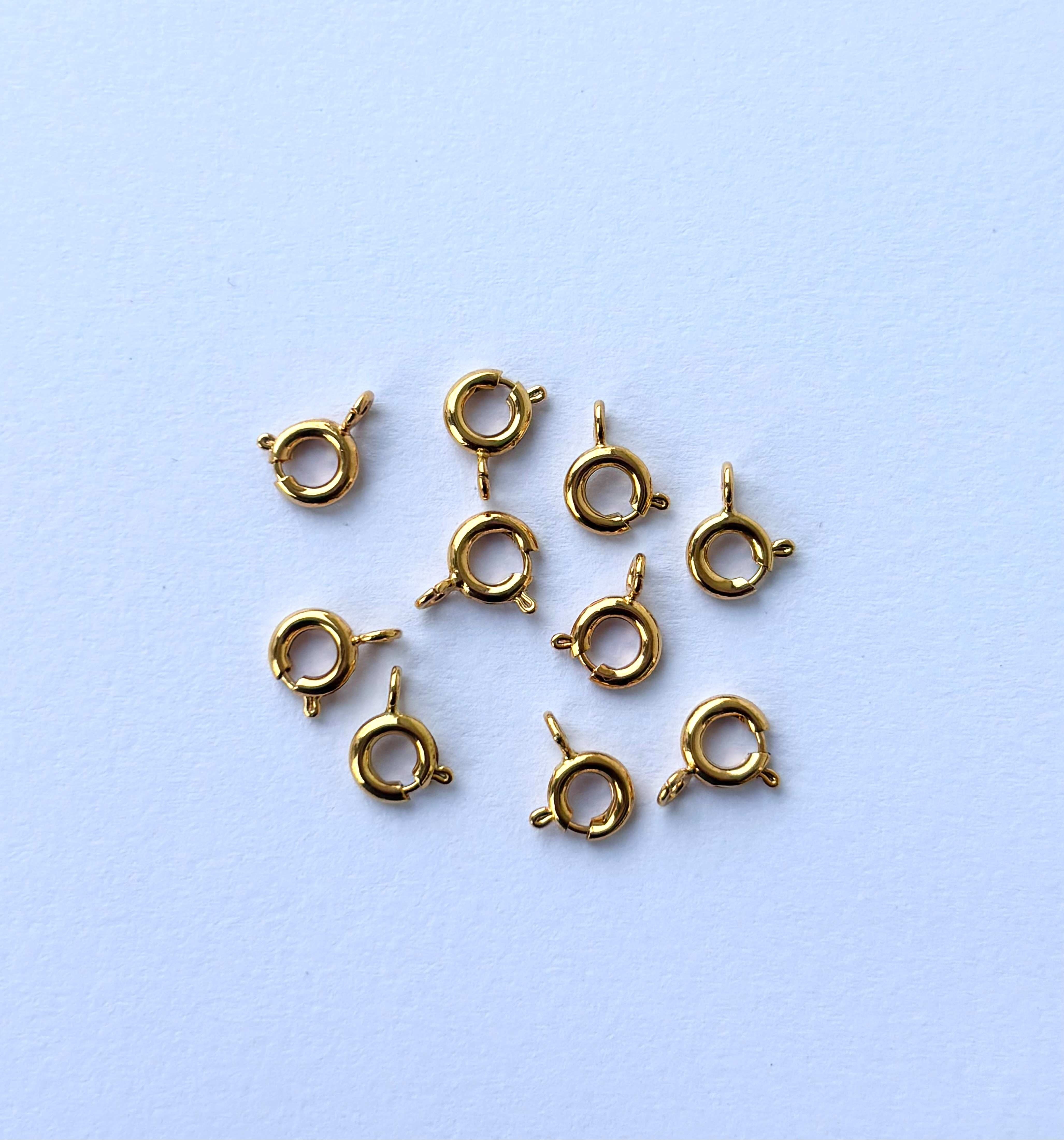 Gold Plated Spring Ring Clasps