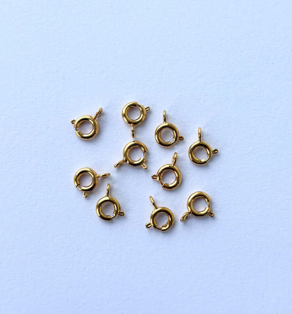 Gold Plated Spring Ring Clasps