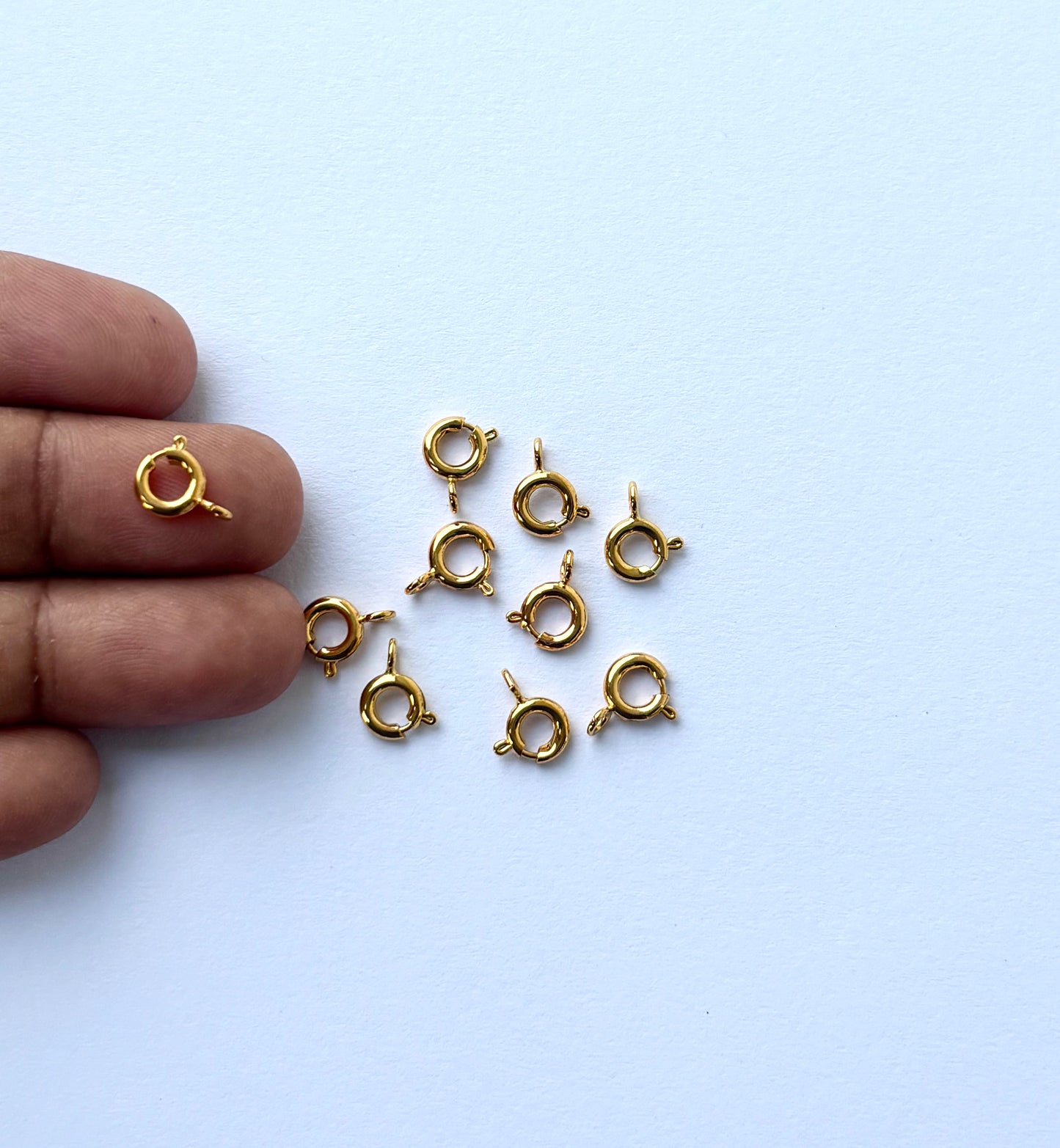 Gold Plated Spring Ring Clasps