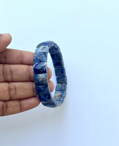 Natural Lapis Lazuli Faceted Bracelet