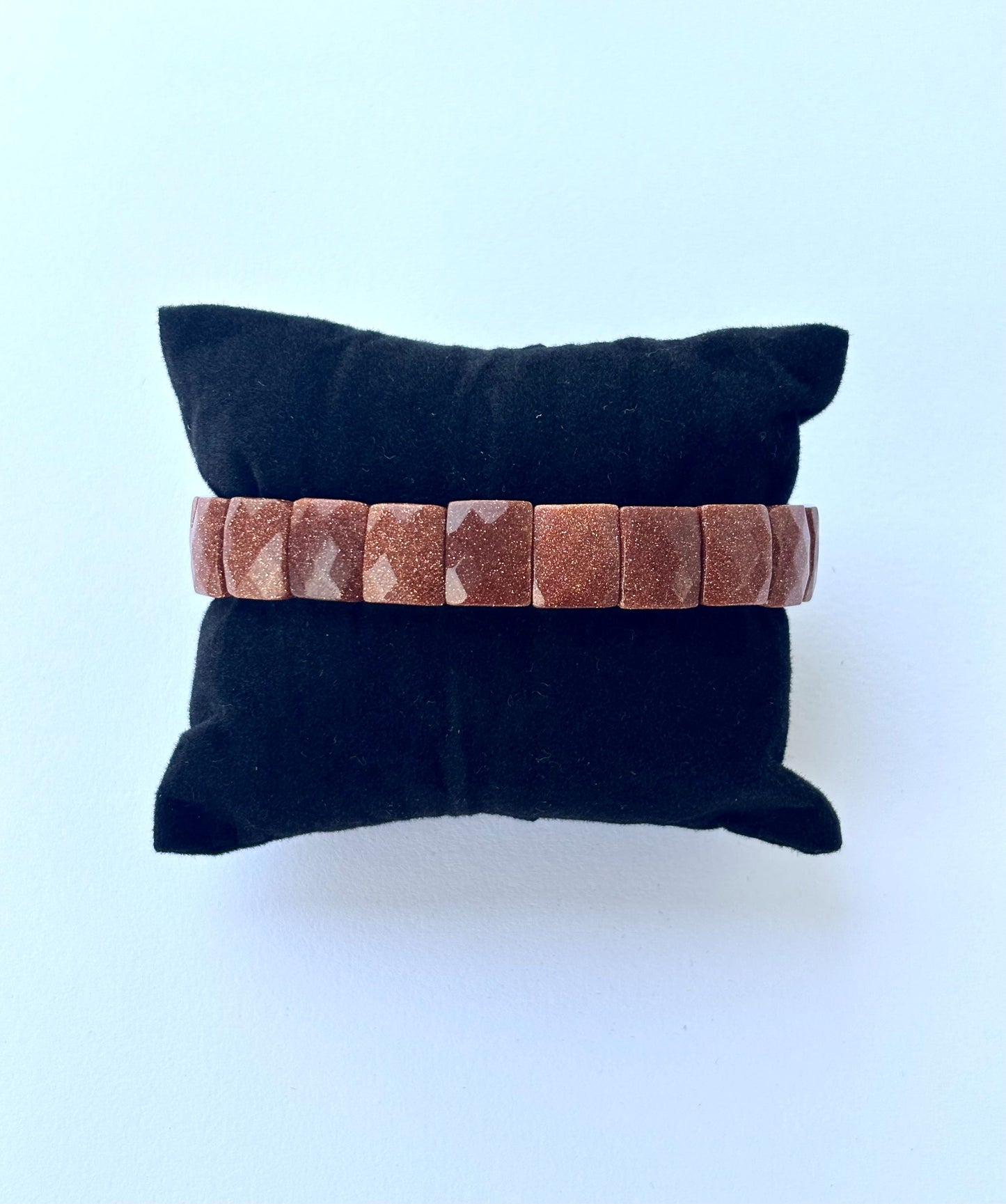 Faceted Gold Sandstone Bead Bracelet