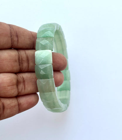Natural Green Aventurine Rectangle Bracelet