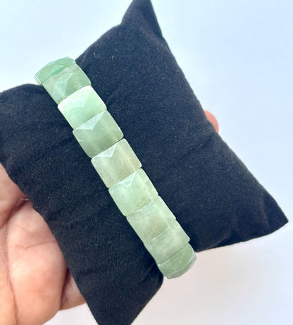 Natural Green Aventurine Rectangle Bracelet