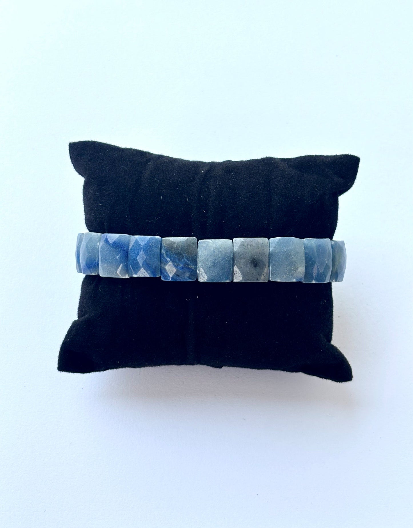 Blue Aventurine Faceted Bead Bracelet