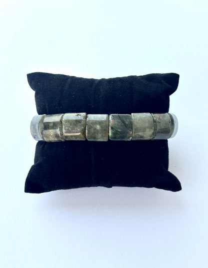 Natural Labradorite Faceted Bead Bracelet