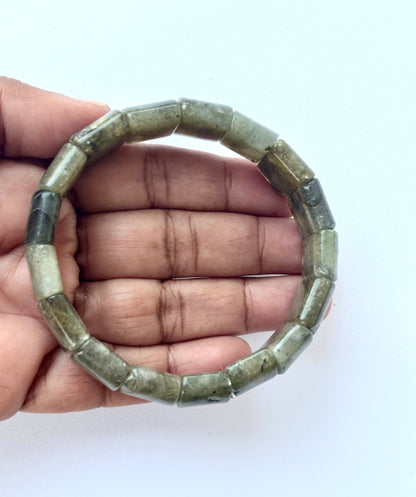 Natural Labradorite Faceted Bead Bracelet