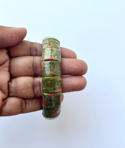 Natural Unakite Bead Bracelet