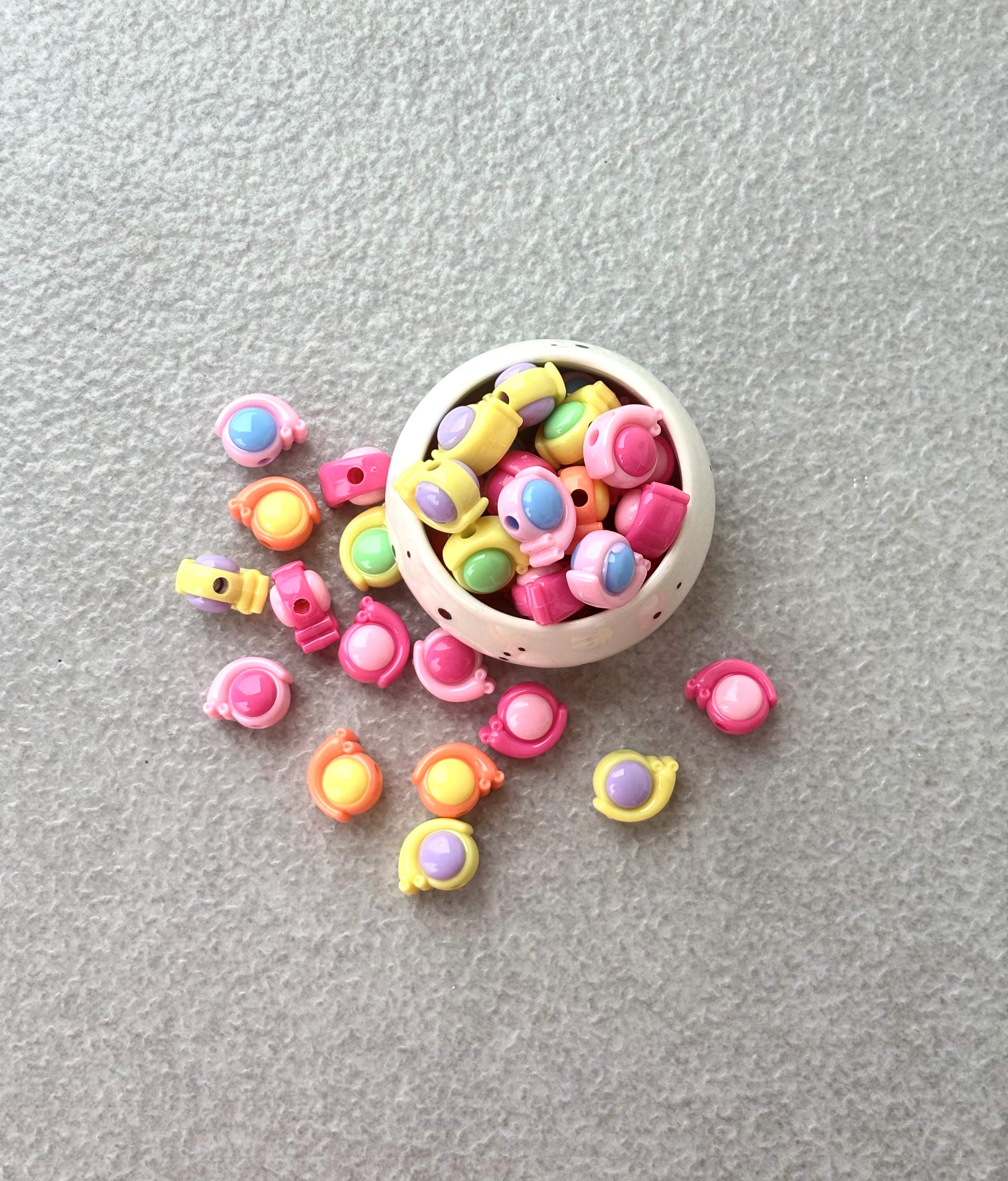 Colorful Acrylic Snail Beads Mix