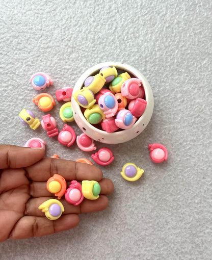 Colorful Acrylic Snail Beads Mix
