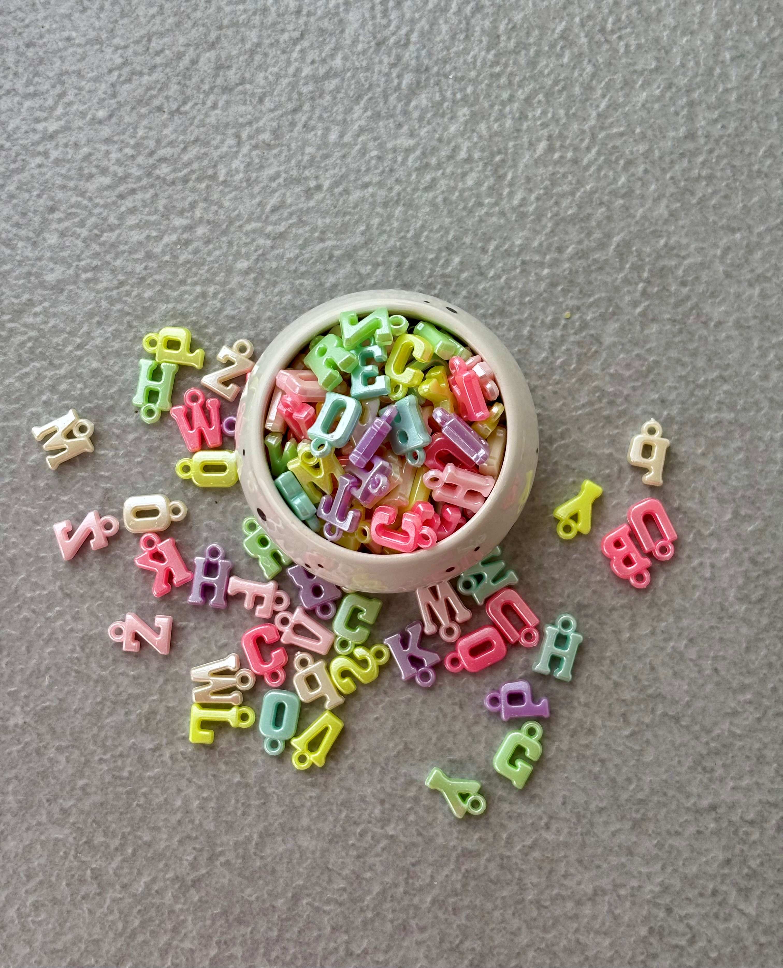 Pastel Acrylic Alphabet Letter Charms