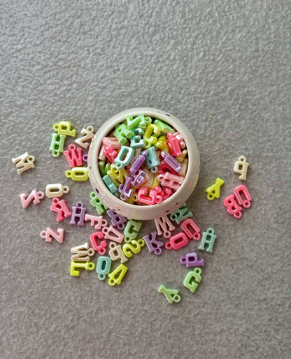 Pastel Acrylic Alphabet Letter Charms