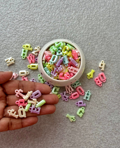 Pastel Acrylic Alphabet Letter Charms