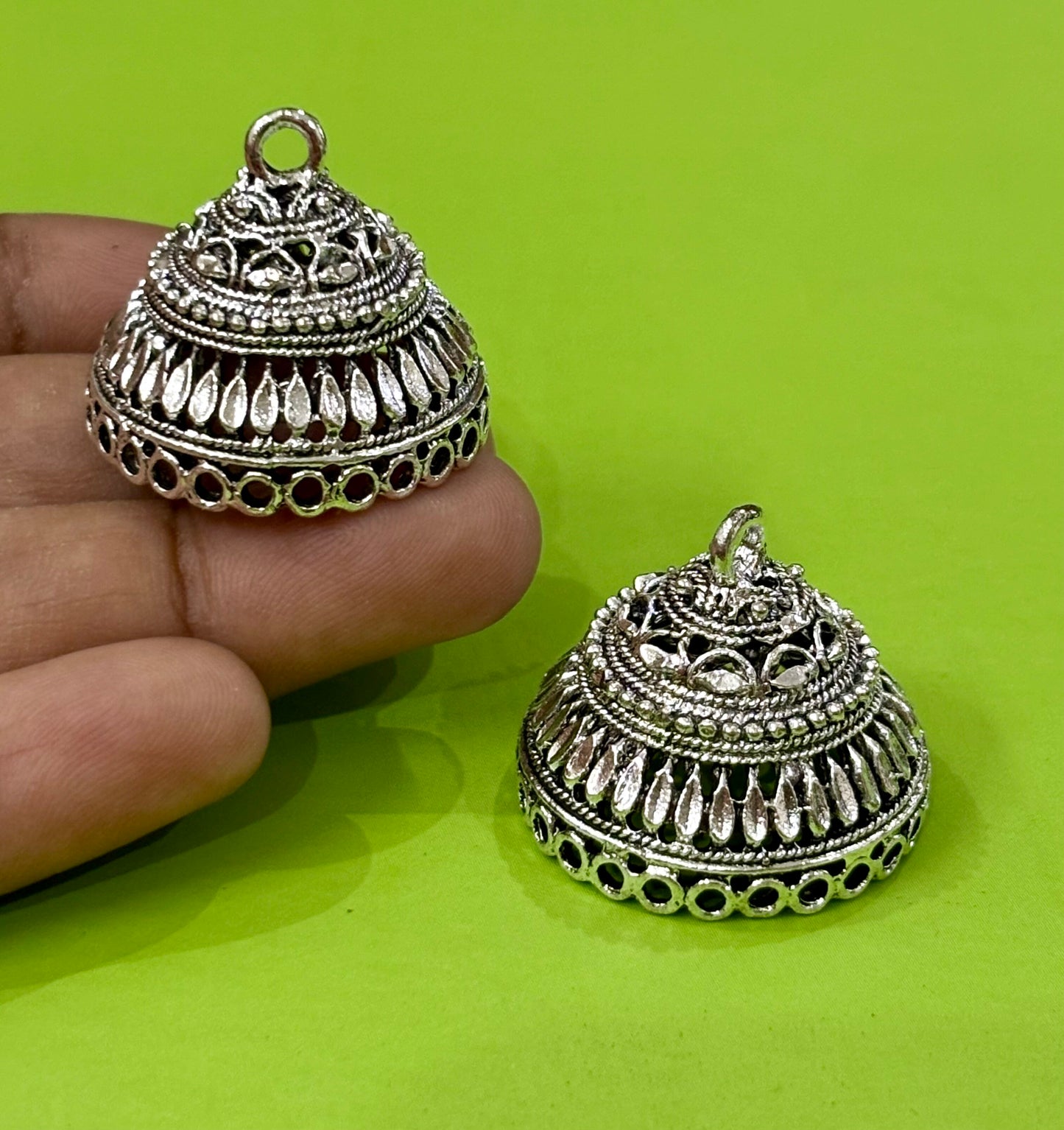 Antique Silver Jhumka Base