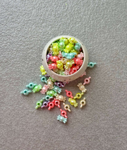 Pastel Candy Shaped Acrylic Beads Mix