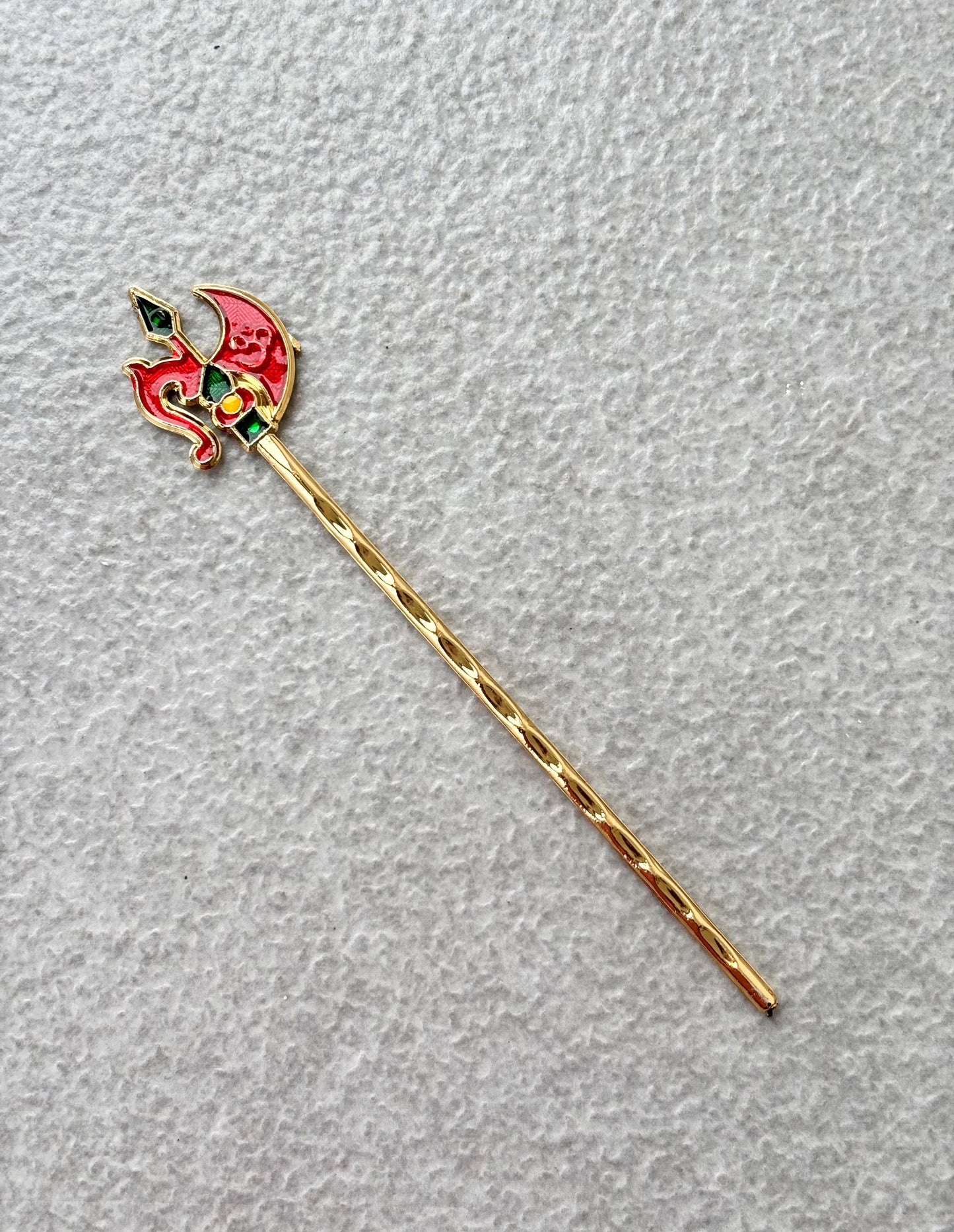 Decorative Gold Tone Acrylic Trishul