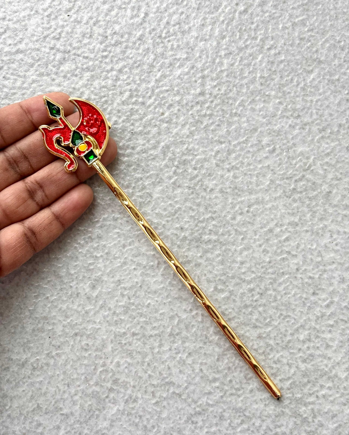 Decorative Gold Tone Acrylic Trishul