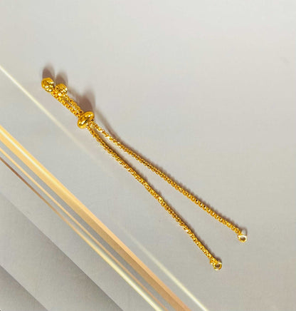 Gold Tone Adjustable Slider Chain for Bracelets