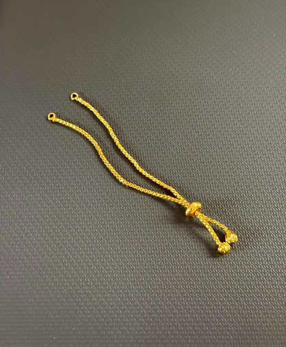 Gold Tone Adjustable Slider Chain for Bracelets