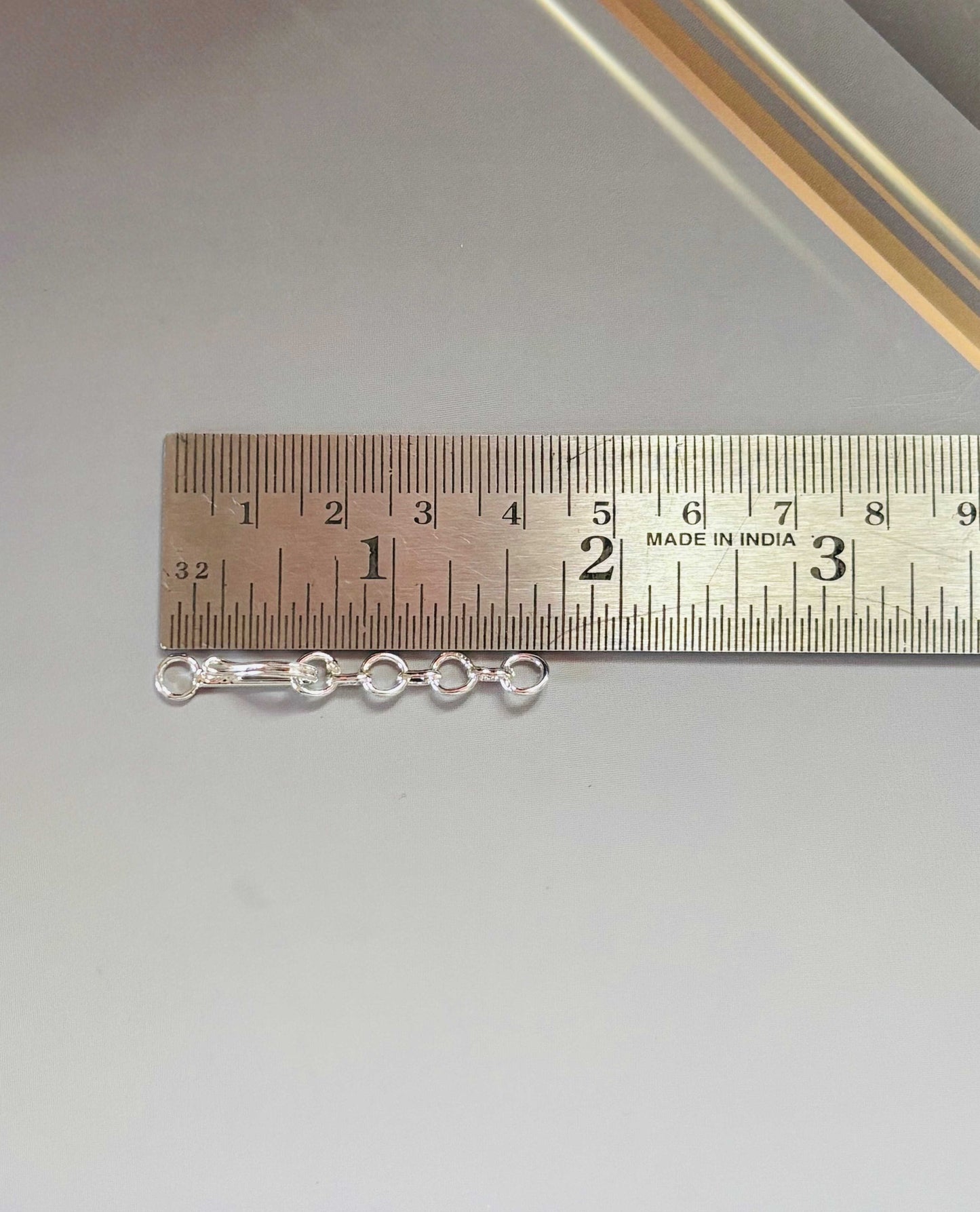 Silver Tone Mini Short Link Extension Chain