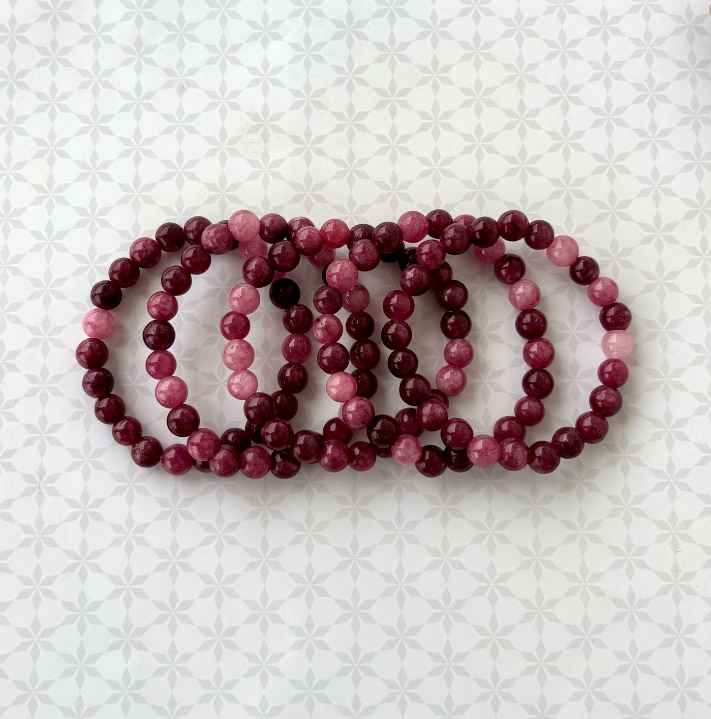 Pink Tourmaline Berry Gemstone Bracelet